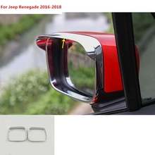 Для Jeep Renegade 2016 2017 2018 автомобильные палочки заднего вида боковое стекло зеркальная оправа с защитой от дождя солнцезащитный козырек ABS Круглый 2024 - купить недорого