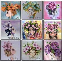 Full square/round Drill 5D DIY Diamond Painting Cartoon girl flowers Embroidery Cross Stitch 5D diamond Mosaic art Home Decor 2024 - buy cheap