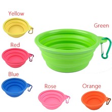 Pet Cat Dog Bowl With Climbing Buckle Travel Bowl Silicone Collapsible Feeding Water Dish Feeder Portable Water Bowl For Pet 2024 - buy cheap