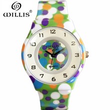 WILLIS fashion women watches silicone wristwatch mixed colors watch women sport plastic clock Children's silicone Wristwatches 2024 - купить недорого