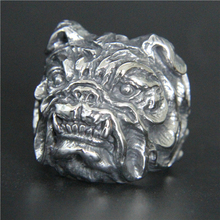 2018 Bull Dog Ring 316L Stainless Steel Top Quality Fashion New Design Biker Big Heavy Bull Dog Ring 2024 - buy cheap