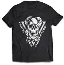 Biker T Shirt Gravel Snake Skull Logo Design Great Motorbike Shirt100% Cotton Straight O-Neck Short Sleeve Tee Shirt T-Shirts 2024 - buy cheap