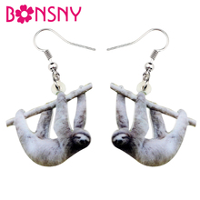 Bonsny-pendientes de acrílico para mujer y niña, aretes colgantes, diseño único, divertido, Animal, regalo, venta al por mayor 2024 - compra barato