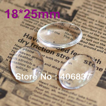 100pcs/lot, Good Quality 18X25mm Dome Oval Transparent Clear Magnifying Glass Cabochon 2024 - buy cheap