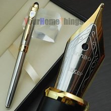Перьевая ручка Jinhao, серебро 165 пробы, золотистое перо, сетка, бесплатная доставка, оригинальная коробка на выбор 2024 - купить недорого