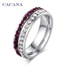 Женские кольца из нержавеющей стали CACANA, ювелирные изделия оптом, NO.R60 2024 - купить недорого