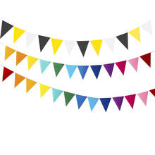 4M 12pcs Pennant Flag Color Banners Birthday Wedding Holiday Party Supplies Adult Kids Garland Bunting Decoration Baby Shower 2024 - buy cheap