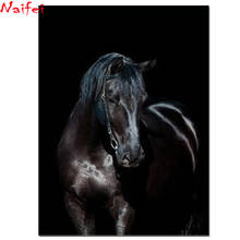 Animal horse 5d diy Diamond Painting DIY Diamond Embroidery black horse 5D Full Square Mosaic diamond Picture mosaic home art 2024 - buy cheap