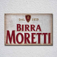 Birra Moretti Italian Beer Vintage Tin Sign Metal Sign Metal Poster Metal Decor Metal Painting Wall Sticker Wall Sign Wall Decor 2024 - buy cheap