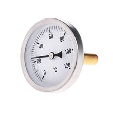 63mm Dial Horizontal Thermometer Aluminum Temperature Gauge Meter Liquid Water 2024 - buy cheap