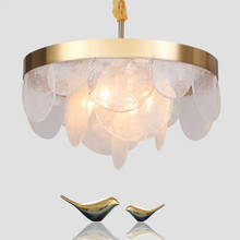 Lámpara de araña moderna de diseño, lámpara de cristal redonda simple para dormitorio, sala de estar dorada 2024 - compra barato