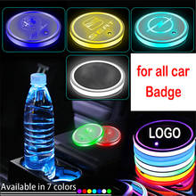 1pcs Led Cup lights Car Badge Coaster For Toyota Rav4 Corolla Camry Yaris C-hr 86 Prius RD Avensis Auris Hilux Corolla Reiz 2021 2024 - buy cheap