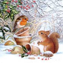 Full DIY Diamond Painting kit Animals bird Cross Stitch Diamond Embroidery squirrel Patterns rhinestones Mosaic home decor gift 2024 - buy cheap