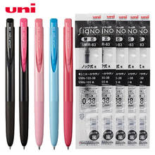 Uni-Juego de UMN-155 de pluma de Gel, 1Gel + 3 recargas, Signo RT1, balas de amortiguación baja, 0,38mm/0,5mm, suministros de oficina para estudiantes 2024 - compra barato