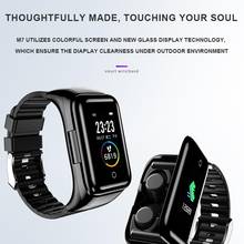 Reloj inteligente dos en uno para hombre, pulsera multifuncional con auriculares inalámbricos, Bluetooth, rastreador de Fitness, auriculares 2024 - compra barato