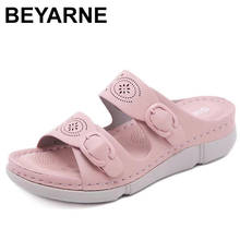 BEYARNE Fashion New Slippers Women Thick Platform Wedges Female Indoor Bathroom Slipper Anti-slip Home Slides Ladies Summer Shoe 2024 - buy cheap