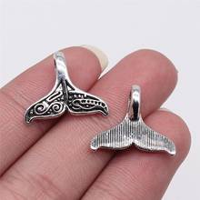 Tristana 20pcs 20x17mm Antique Silver Color Whale Tail Charms Pendant For Jewelry Making DIY Jewelry Findings 2024 - buy cheap