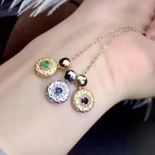 exquisite emerald necklace  real 925 silver women  necklace fine jewelry natural ruby sapphire  emeraldgem  birtyday party  gift 2024 - buy cheap