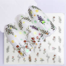 1 Sheet Nail Water Decals Small Fresh Flower Leaves Lavender Pattern Nail Art Transfer Stickers Manicure Decoration DIY Stickers 2024 - buy cheap