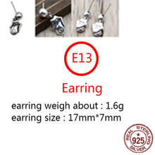 E13 S925 sterling silver earrings personality retro punk hip-hop style big tongue letter shape popular jewelry birthday gift 2024 - buy cheap