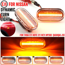 Indicador lateral dinámico LED, luz de giro, lámpara repetidora para Nissan Tiida C11 Note E11 Micra K12 NP300 Navara D40 Qashqai J10 2024 - compra barato
