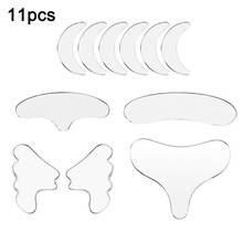 11Pcs Silicone Removal Sticker Face Forehead Neck Eye Sticker Pad Reusable Anti Aging Skin Lifting Care Patch 2024 - buy cheap