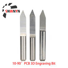 10pcs 10-90 Degrees CNC Router Bit 3.175mm Shank PCB V Shape Engraving Bits 3D PCB Carving Milling Tools Length 45mm Sharp Knife 2024 - buy cheap