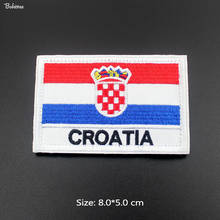 Insignias de la bandera nacional de Croacia, parches bordados, pegatinas de lazo de gancho para chaqueta de tela, decoración de mochila 2024 - compra barato