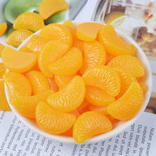 10Pcs Kawaii Food Resin Cabochons Flatback Artificial Fruit Orange Petals Flat Back Resin Cabochon Embellishment Decor DIY Craft 2024 - buy cheap