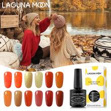Lagunamoon-esmalte em gel cor laranja, 8ml, gel semi-permanente, uv, lâmpada led, esmalte 2024 - compre barato