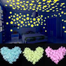 100pcs/set Glow in the Dark Toys Luminous Star Stickers Bedroom Sofa Fluorescent Painting Toy PVC for Kids Bedroom Decor Gifts 2024 - compre barato