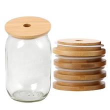 4pcs Bamboo Mason Jar Lids Drinking Cup Lids Covers Reusable Seal Ring Pine Wooden Lid Caps for Glass Jars Ceramic Mugs 70/88MM 2024 - buy cheap