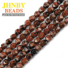 JHNBY Faceted Mahogany obsidian Natural Stone 8MM 45pcs Spacers Loose beads for Jewelry making DIY bracelets necklace Findings 2024 - compre barato