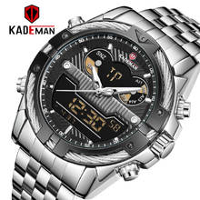 Top Brand Quartz Men Military Sport Watches Mens LED Analog Digital Watch Male Army Stainless Clock Relogio Masculino KADEMAN 2024 - buy cheap