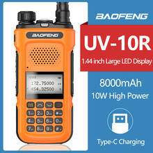 Walkie talkie baofeng para rádio, walkie talkie de 10w e 400-520mhz, alcance de longa distância 2024 - compre barato