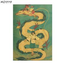 Spirited Away Kraft Anime Paper Poster Home Decoration Picture Wall Sticker Gift Picture 50.5x35cm 2024 - buy cheap