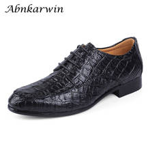 Outono inverno padrão de crocodilo designer sapatos masculinos formal escritório negócios luxo marca estilo italiano preto marrom derbi 2024 - compre barato