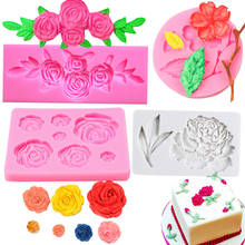 1PCS Flower Rose Peony Silicone Molds 3D Soap Mold Wedding Cake Decoration Tools Handmade Resin Clay Chocolate Gumpaste Mould 2024 - buy cheap