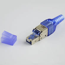 Cabo ethernet cat7, conector rj45, 10gbps, adaptador para ethernet, crimpagem, rede, conector rj45, reutilizável, para internet 2024 - compre barato