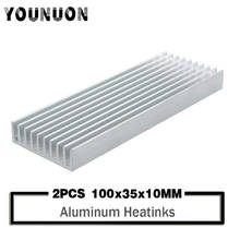 2Pcs YOUNUON 100x35x10mm Aluminum Heat Sink Heatsink Module Cooler Fin for High Power Transistor Semiconductor Devices 2024 - buy cheap