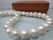 Free ShippingNEW HUGE 12-13MM NATURAL SOUTH SEA WHITE BAROQUE PEARL NECKLACE 18" 2024 - buy cheap