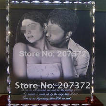 Free Shipping Nice Crystal Wedding Decoration,  2d Laser With Image, Crystal Paperweight , Wholesale and Retail 2024 - buy cheap