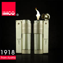 Классическая Подлинная бензиновая Зажигалка IMCO, обычная зажигалка, оригинальная медная бензиновая Зажигалка для сигар, чистая медь 2024 - купить недорого