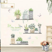 garden plant bonsai flower butterfly wall stickers home decor living room kitchen pvc wall decals diy mural art decoration 2024 - buy cheap