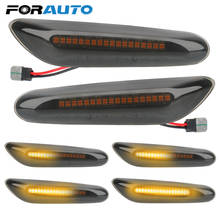 Forauto dinâmico led lado marcador luz luzes de sinal volta fluindo água indicador do carro para bmw e90 e91 e92 e93 e60 e87 e82 e61 2024 - compre barato