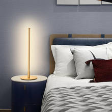 Linha de metal moderno forma candeeiro mesa design nórdico led lâmpadas cabeceira olho proteger a luz da noite sala estar quarto suporte luzes mesa 2024 - compre barato