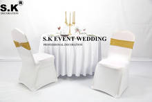 Banda de lentejuelas para silla, banda con lazo brillante, apta para funda de silla para boda, banquete, evento, decoración 2024 - compra barato