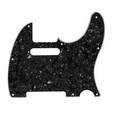 New 4Ply Black Pearl Electric Guitar Pickguard Scratch Plate with Screws for 8 Hole TL Guitar Parts 2024 - buy cheap