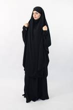 Eid conjunto de duas peças vestido de oração feminino muçulmano define hijab árabe longo khimar abaya jilbab outfit ramadan saia roupa islâmica niqab 2024 - compre barato