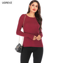 Autumn Winter Sweater Women Knitted Stretchy Pullover O-Neck Top Long Sleeve Pull Femme Hiver 2019 Casual Sweaters Fashion 2024 - buy cheap